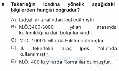 Turizm Ulaştırması 2013 - 2014 Ara Sınavı 9.Soru