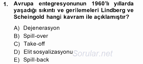 Uluslararası İlişkiler Kuramları 2 2013 - 2014 Ara Sınavı 1.Soru