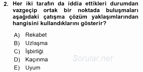 Sosyal Psikoloji 2 2015 - 2016 Dönem Sonu Sınavı 2.Soru