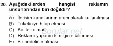 Sanayi Ekonomisi 2013 - 2014 Dönem Sonu Sınavı 20.Soru