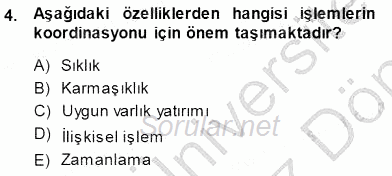 Sanayi Ekonomisi 2013 - 2014 Dönem Sonu Sınavı 4.Soru