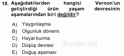 İletişim Kuramları 2017 - 2018 3 Ders Sınavı 10.Soru