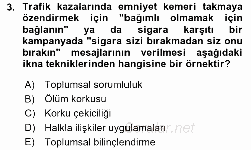 İletişim Kuramları 2017 - 2018 3 Ders Sınavı 3.Soru