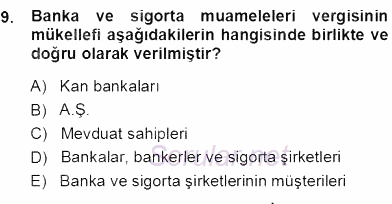 Belge Yönetimi ve Ofis Uygulamaları 2013 - 2014 Ara Sınavı 9.Soru