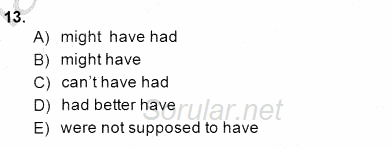 Pedagojik Gramer 1 2014 - 2015 Ara Sınavı 13.Soru