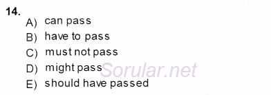 Pedagojik Gramer 1 2014 - 2015 Ara Sınavı 14.Soru