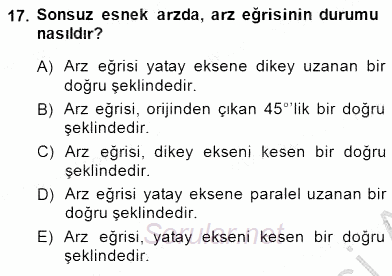 Turizm Ekonomisi 2014 - 2015 Ara Sınavı 17.Soru