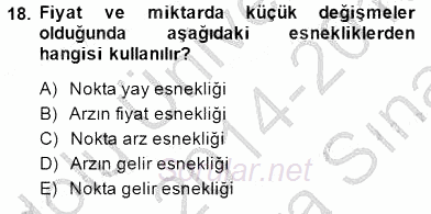 Turizm Ekonomisi 2014 - 2015 Ara Sınavı 18.Soru