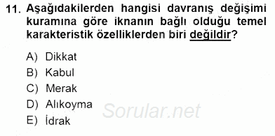 Bireyler Arası İletişim 2012 - 2013 Dönem Sonu Sınavı 11.Soru