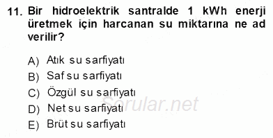 Elektrik Enerjisi Üretimi 2014 - 2015 Dönem Sonu Sınavı 11.Soru