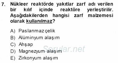 Elektrik Enerjisi Üretimi 2014 - 2015 Dönem Sonu Sınavı 7.Soru