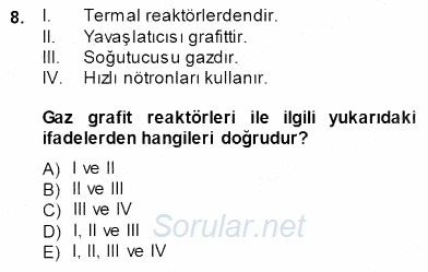 Elektrik Enerjisi Üretimi 2014 - 2015 Dönem Sonu Sınavı 8.Soru