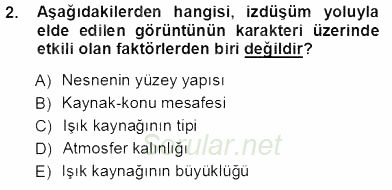 Fotoğraf Tarihi 2013 - 2014 Tek Ders Sınavı 2.Soru