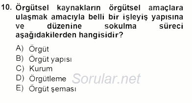 Satış Yönetimi 2012 - 2013 Dönem Sonu Sınavı 10.Soru