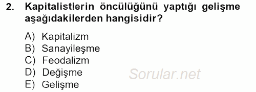 Sosyal Sorunlar 2013 - 2014 Ara Sınavı 2.Soru
