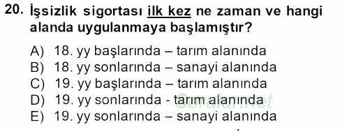 Sosyal Sorunlar 2013 - 2014 Ara Sınavı 20.Soru
