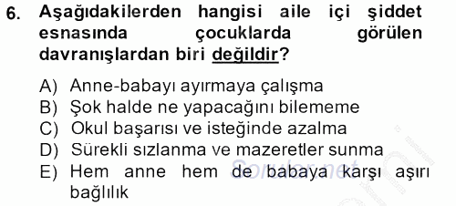 Sosyal Sorunlar 2013 - 2014 Ara Sınavı 6.Soru