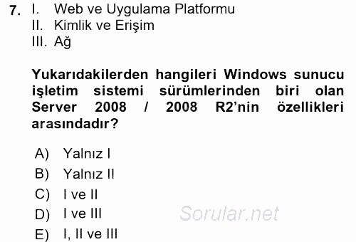 İşletim Sistemleri 2017 - 2018 Dönem Sonu Sınavı 7.Soru