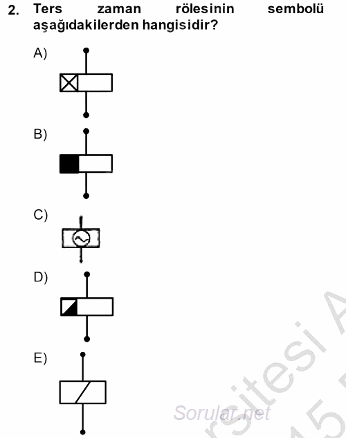 Elektromekanik Kumanda Sistemleri 2014 - 2015 Dönem Sonu Sınavı 2.Soru