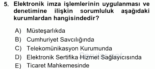 Elektronik Ticaret 2015 - 2016 Dönem Sonu Sınavı 5.Soru