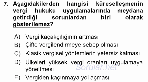 Elektronik Ticaret 2015 - 2016 Dönem Sonu Sınavı 7.Soru