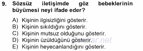 Kişisel Satış Teknikleri 2014 - 2015 Tek Ders Sınavı 9.Soru