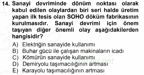 Yönetim Bilimi 1 2012 - 2013 Dönem Sonu Sınavı 14.Soru