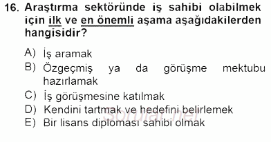 Marka İletişiminde Analiz ve Araştırma 2 2014 - 2015 Dönem Sonu Sınavı 16.Soru