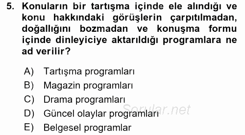 İletişim Ortamları Tasarımı 2017 - 2018 Dönem Sonu Sınavı 5.Soru