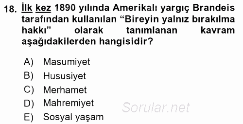 Basın Fotoğrafçılığı 2017 - 2018 Dönem Sonu Sınavı 18.Soru