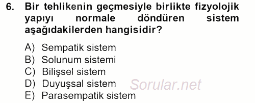 İş ve Yaşamda Motivasyon 2014 - 2015 Tek Ders Sınavı 6.Soru
