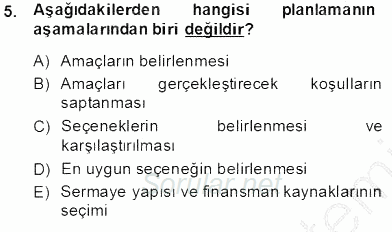 Bina ve Site Yöneticiliği 2013 - 2014 Tek Ders Sınavı 5.Soru