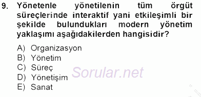 Bina ve Site Yöneticiliği 2013 - 2014 Tek Ders Sınavı 9.Soru
