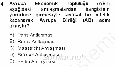 Şehircilik 2014 - 2015 Dönem Sonu Sınavı 4.Soru