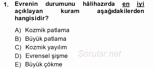 Bilim Tarihi 2014 - 2015 Dönem Sonu Sınavı 1.Soru