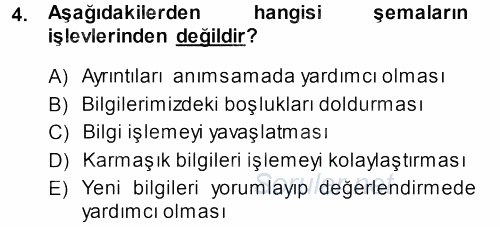 Sosyal Psikoloji 1 2013 - 2014 Dönem Sonu Sınavı 4.Soru