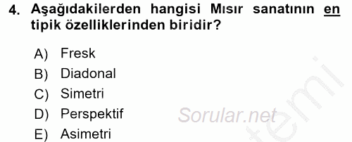 Görsel Kültür 2016 - 2017 3 Ders Sınavı 4.Soru