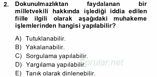 Ceza Muhakemesi Hukuku 2014 - 2015 Ara Sınavı 2.Soru