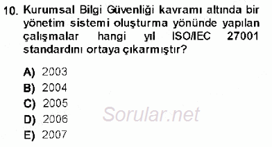 Ulusal Yargı Ağı Projesi 1 2013 - 2014 Ara Sınavı 10.Soru