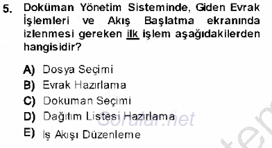 Ulusal Yargı Ağı Projesi 1 2013 - 2014 Ara Sınavı 5.Soru