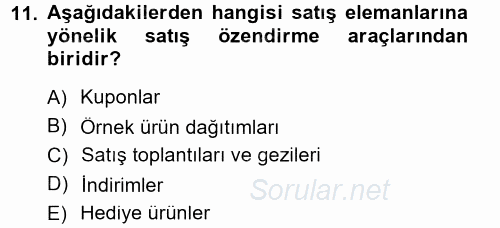 Genel İşletme 2014 - 2015 Dönem Sonu Sınavı 11.Soru