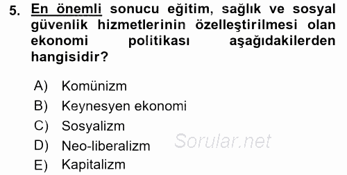 Topluma Hizmet Eğitimi 2015 - 2016 Ara Sınavı 5.Soru