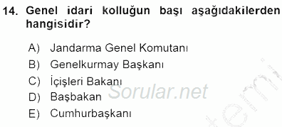 Özel Güvenlik Hukuku 1 2015 - 2016 Ara Sınavı 14.Soru