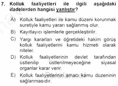 Özel Güvenlik Hukuku 1 2015 - 2016 Ara Sınavı 7.Soru