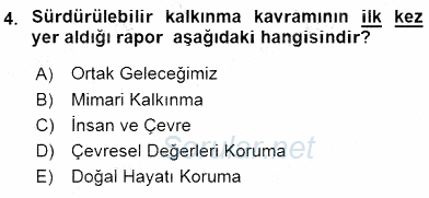 Turistik Alanlarda Mekan Tasarımı 2016 - 2017 Ara Sınavı 4.Soru