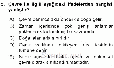 Turistik Alanlarda Mekan Tasarımı 2016 - 2017 Ara Sınavı 5.Soru