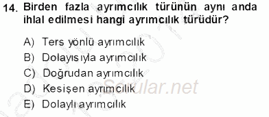 Sosyal Politika 2013 - 2014 Tek Ders Sınavı 14.Soru