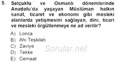 Sosyal Politika 2013 - 2014 Tek Ders Sınavı 5.Soru