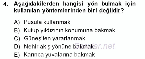 Coğrafi Bilgi Sistemlerine Giriş 2014 - 2015 Ara Sınavı 4.Soru