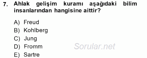 İş Etiği 2014 - 2015 Dönem Sonu Sınavı 7.Soru